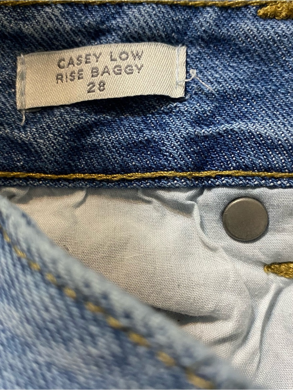 PacSun Women’s 28 Wide Leg Denim Jeans Casey Low Rise Baggy Cotton Medium Wash - Picture 6 of 7